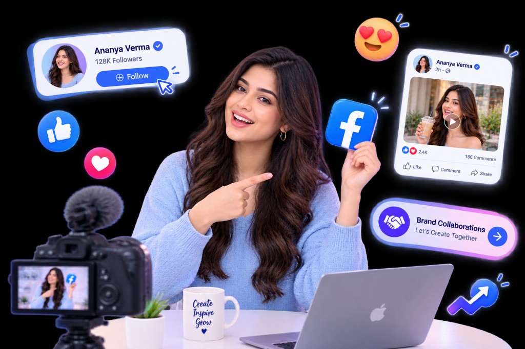 Facebook work showcased on Influmate